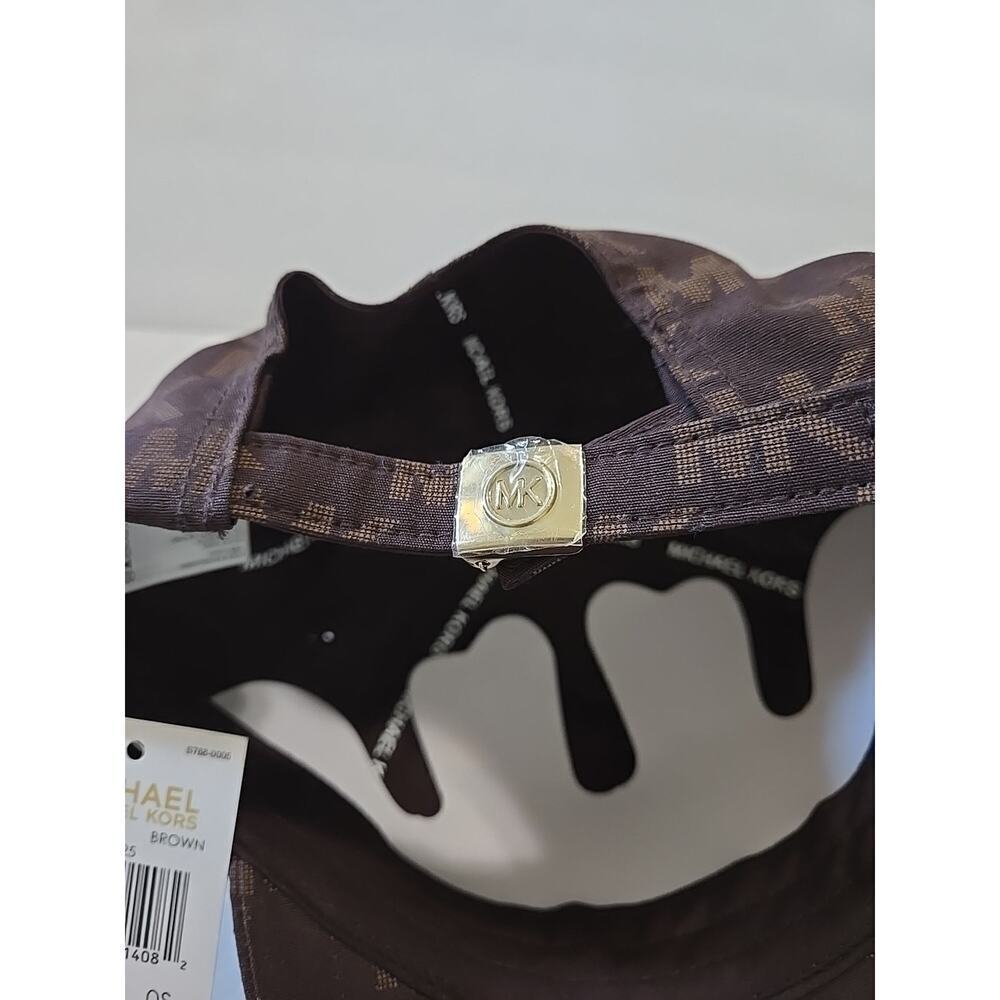NEW Michael Kors Logo Adjustable Women's Cap Hat in Brown - Picture 6 of 12